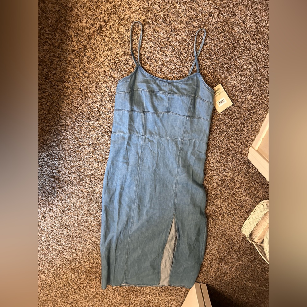 Blue Denim Spaghetti Strap Dress wrangler NWT